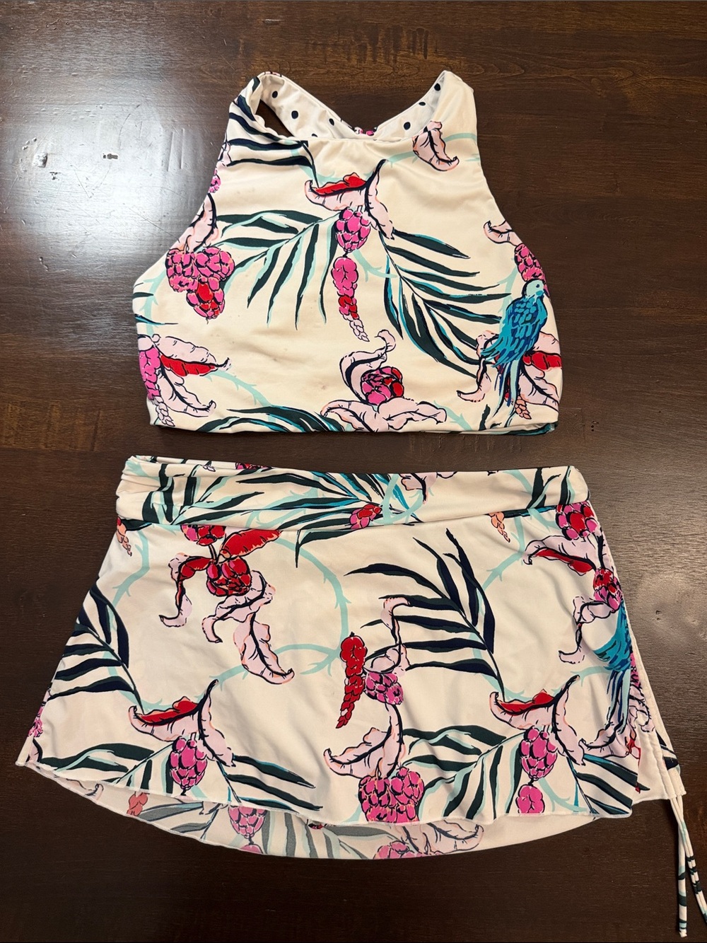 Carve Designs Floral Tropical Bikini Set in Cream, Pink, Teal, Navy